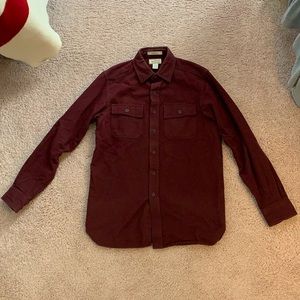 LL Bean Chamois Shirt burgundy small